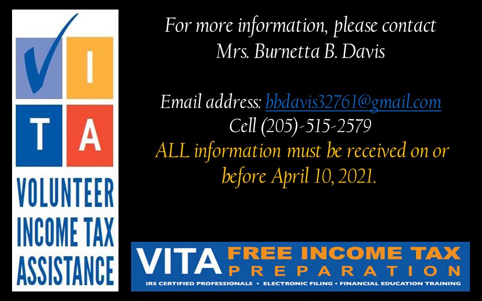 2021 VITA Tax Preparation Trinity Baptist Church